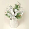 Vánoční aranžmá Poinsettia, stříbrná
