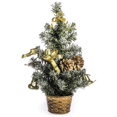 Vianočný stromček ozdobený v. 30 cm, zlatá