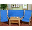 Narzuty na kanapę i fotele Korall micro niebieski, 150 x 200 cm, 2 szt. 65 x 150 cm