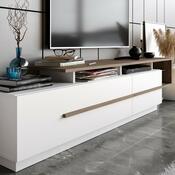 Televízny stolík Pia White and Walnut