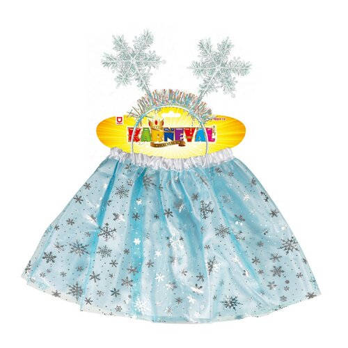Rappa Detská sukienka Tutu s čelenkou Zimné kráľovstvo