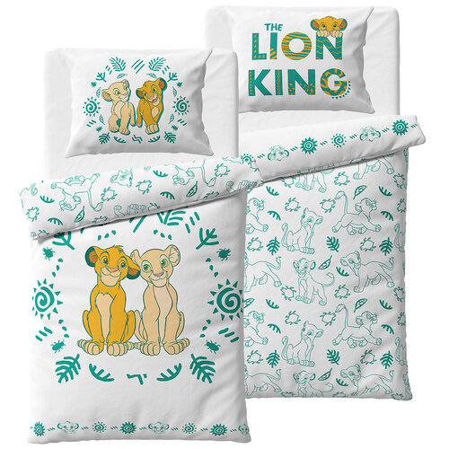 Kinderbettwäsche König der Löwen Simba und Nala, 140 x 200 cm, 70 x 90 cm