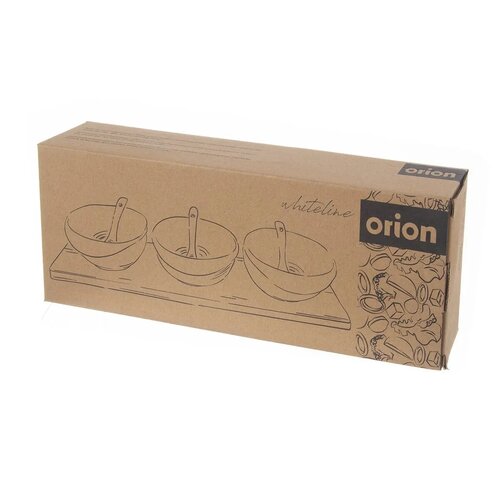 Orion Serving set of bowls with spoon and trayWhiteline, 3 pcs