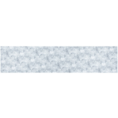 Obrus świąteczny Gwiazdy srebrny, 35 x 160 cm