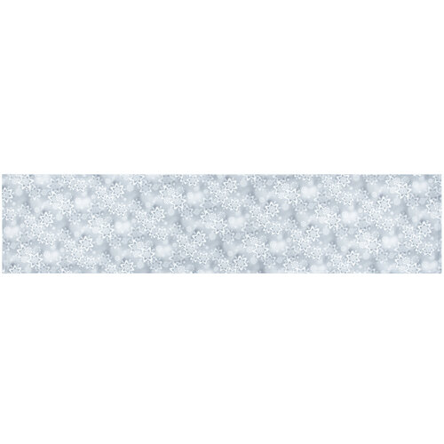 Obrus świąteczny Gwiazdy srebrny, 35 x 160 cm