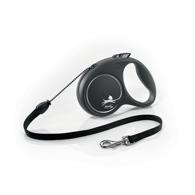 Flexi samonavijalna vodilka Black Design M, 5 m,20 kg