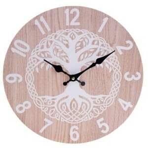 Zegar ścienny Linden, śr. 34 cm, drewno