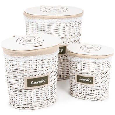 3 darabos fonott kosár készlet Willow 1
