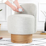 Polsterhocker Barren Puf Light Grey