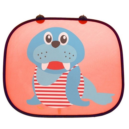 Slnečná clona Mrož červená, 2 ks