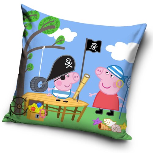 Dekokissenbezug Peppa Wutz und Tommy Piraten, 40 x 40 cm