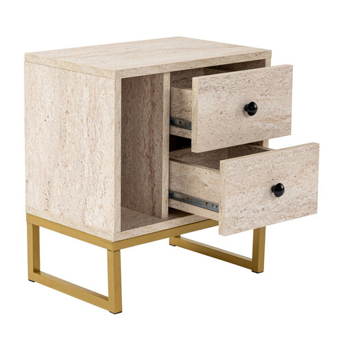 Nočný stolík Glimmer Travertine