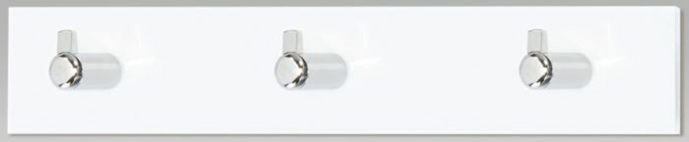 Nástenný vešiak 3 háčiky, biely akrylát