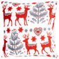 Set de Crăciun Scandi Deer 2, 130 x 170 cm + 2x 40 x 40 cm