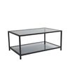 Couchtisch Astro Black mit dunklem Glas
