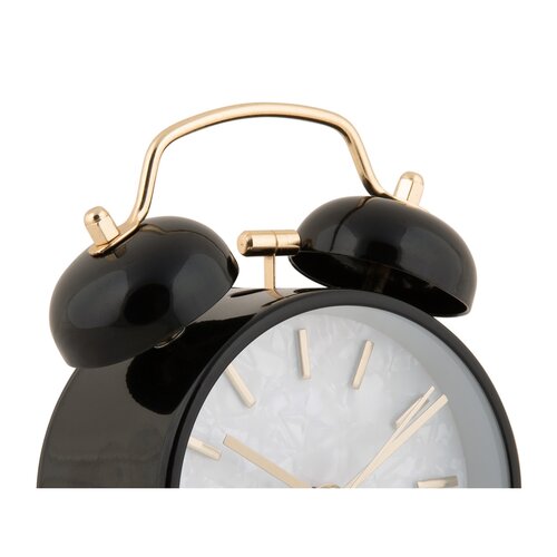 Karlsson 6009BK design ébresztőóra fekete, átmérő12 cm