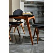 Sada jídelních židlí Touch Anthracite and Walnut, 2 ks