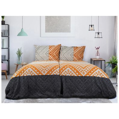 B.E.S. Petrovice Фланелева постільна білизна Etnic Terra, 140 x 200 см, 70 x 90 см