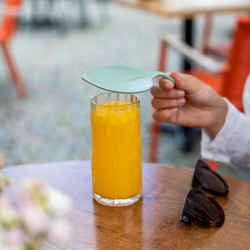 Koziol 4-delni set pokrovčkov za kozarce LEAF-ON