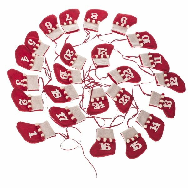 Tekstylny wiszący kalendarz adwentowy, 200 cm