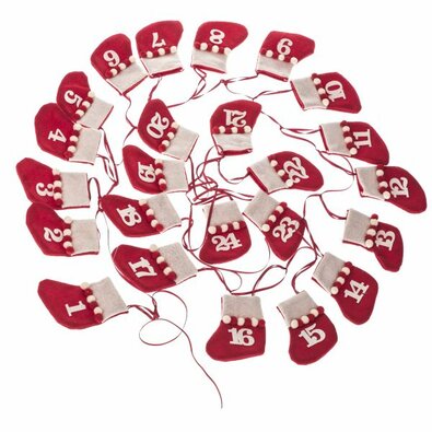 Textile hanging advent calendar, 200 cm