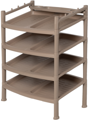 Szafka na buty 4 półki Brown 52 x 34 x 67 cm