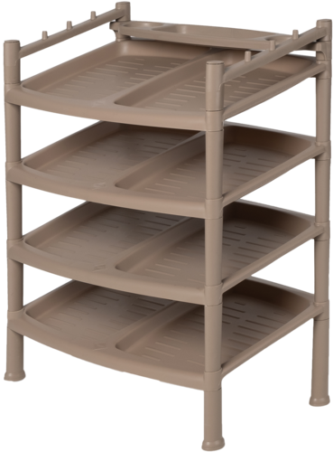 Взуттєва шафа 4 поверхи Brown 52 x 34 x 67 см