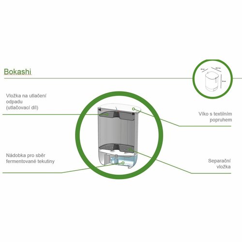 Plastia Компостер Bokashi без суміші, сірий