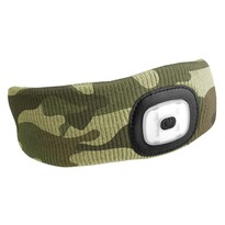 Sixtol Stirnband mit Stirnlampe 45 lm, USB, uni,Maske schwarz
