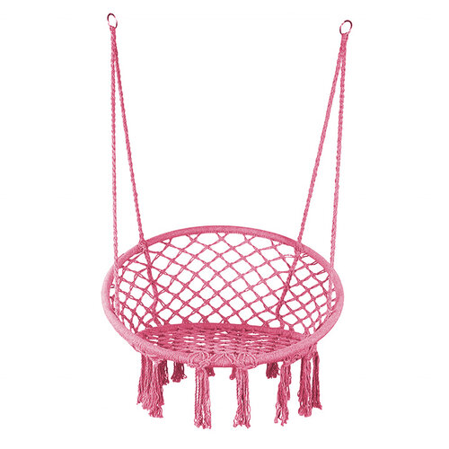 Domarex Wiszący fotel-huśtawka Luna różowy, 60 x 80 x 120 cm