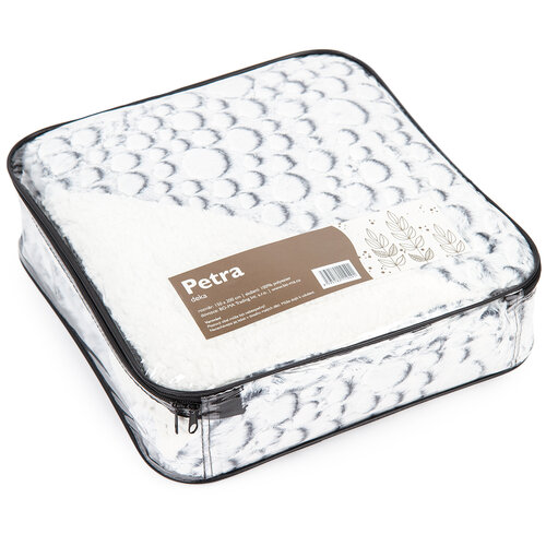 Koc z barankiem Petra szary, 150 x 200 cm