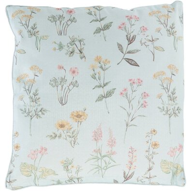 Kissen Blumen Hellblau, 45 x 45 cm