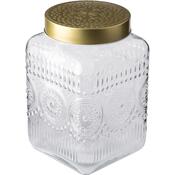 Altom Sada skleněných dóz se zlatým víkem Daisy 2,2 l, 4 ks