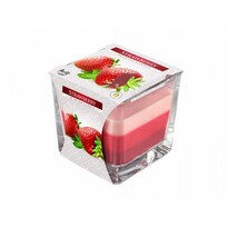 Szivárvány Eper gyertya üvegpohárban, 170 g Szivárvány Eper gyertya üvegpohárban, 170 g
