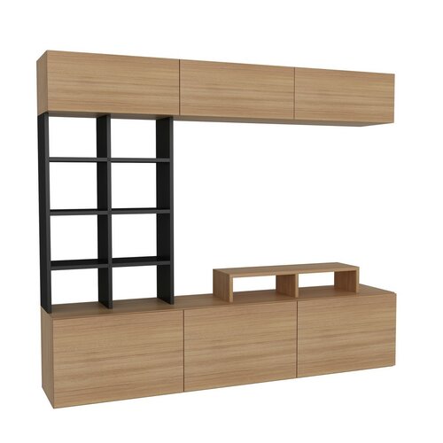 Teak and Black TV-fal