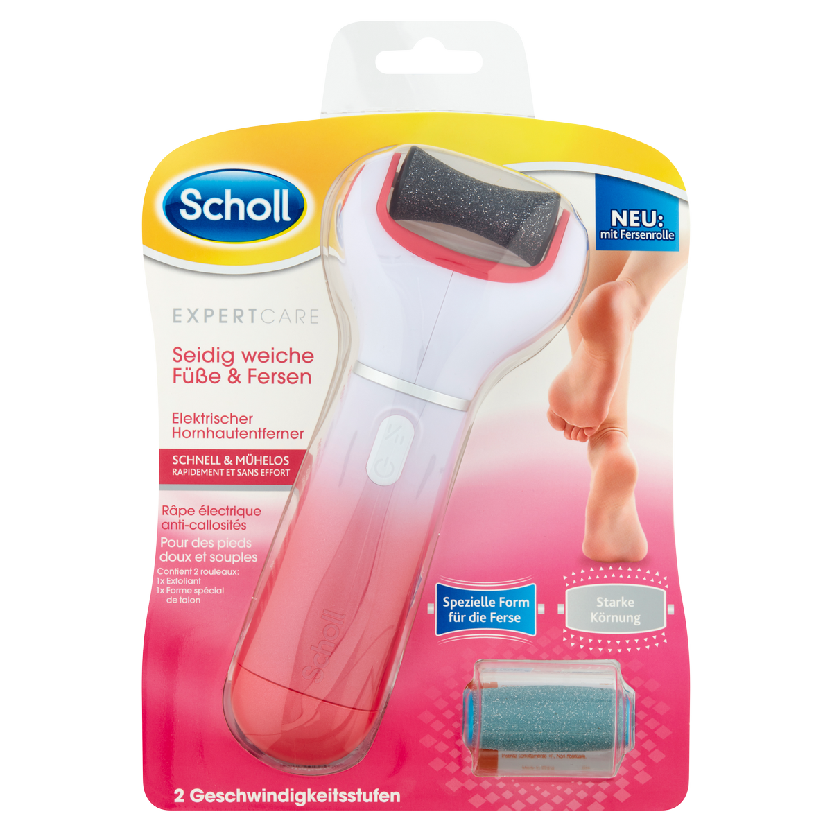 Scholl Elektrický pilník na chodidlá + 2 rotačné hlavice Velvet