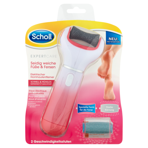 Scholl Pila electrică pentru picioare + 2 capeterotative Velvet