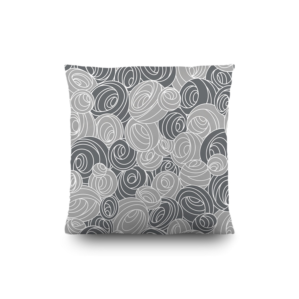 Poduszka Spirals szara, 45 x 45 cm