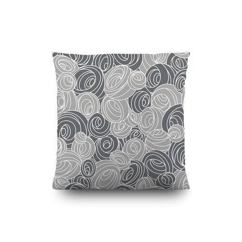 Polštářek Spirály šedá, 45 x 45 cm
