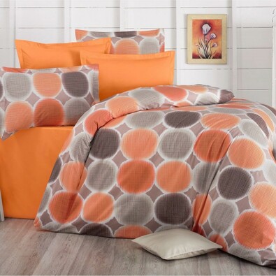 Bavlnené obliečky Delux Targets oranžová, 200 x 200 cm, 2 ks 70 x 90 cm