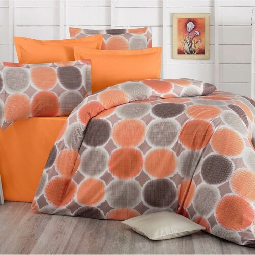 Bavlnené obliečky Delux Targets oranžová, 140 x 220 cm, 70 x 90 cm