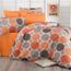 Lenjerie de pat, din bumbac, Delux Targets, portocaliu, 140 x 220 cm, 70 x 90 cm