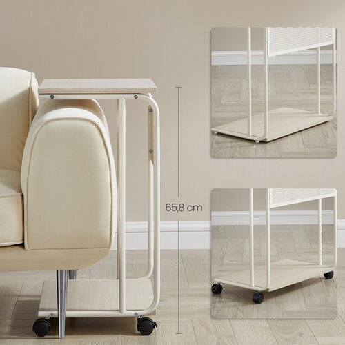 Beistelltisch E1012 CRM, cremefarben