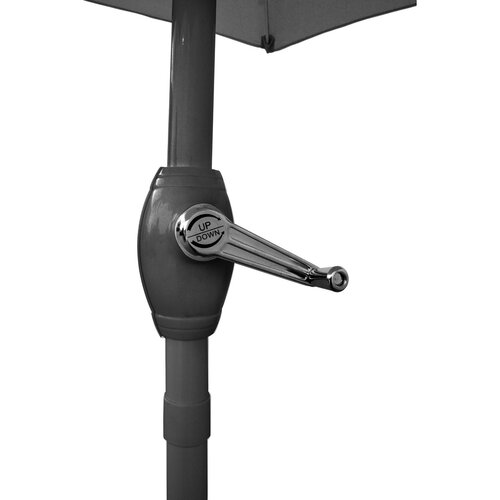 Happy Green Umbrelă de soare cu mâner, gri închis,diametru 230 cm