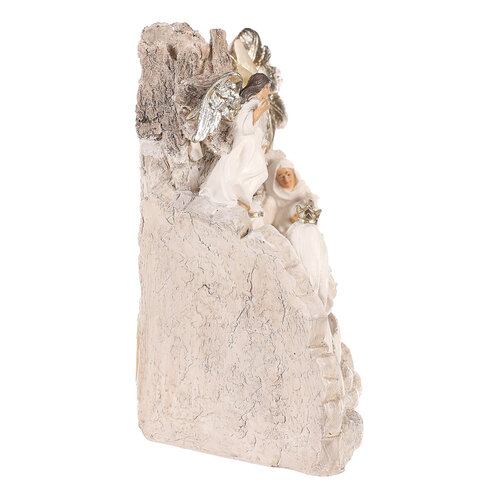 Božična dekoracija Betlém z LED osvetlitvijo,poliresi n, 20 cm