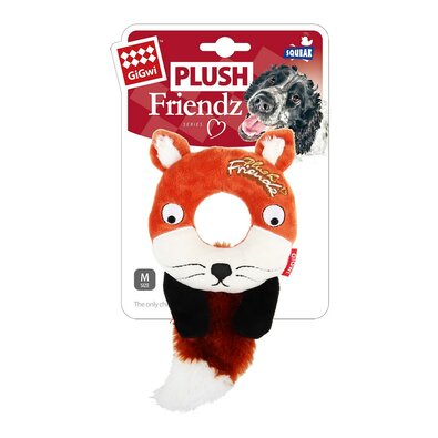 GiGwi Quietschendes Hundespielzeug Plush Friendz Fuchs, 22 x 11 x 2,5 cm