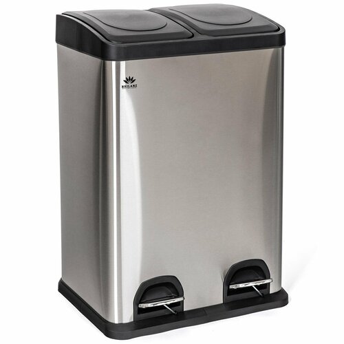 Coș sortare deșeuri Brilanz Savery, 2 x 20 l, inox
