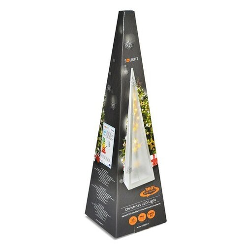 Solight Vánoční pyramida otáčecí 16 LED teplá bílá, 45 cm