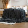 Jerry Fabrics odeja z dolgimi vlakni Riccia temno