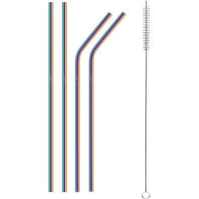 Lamart LT7053 5er-Set Regenbogen-Strohhalme  Straw